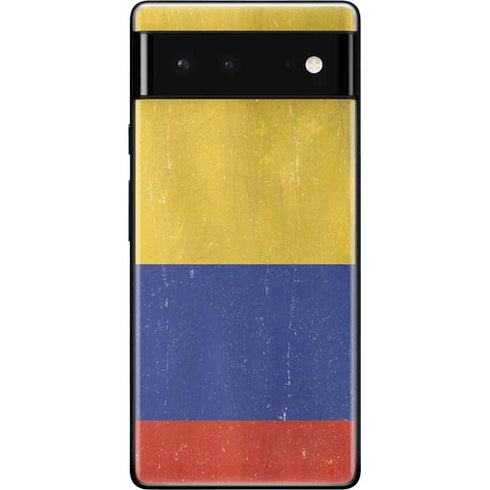 Colombia Flag Distressed Google Pixel 6 Skin